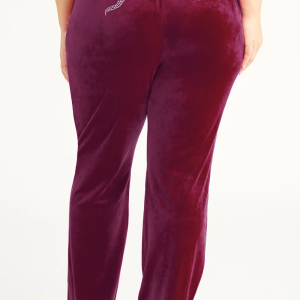 Plus-Size OG Big Bling Velour Track Pants